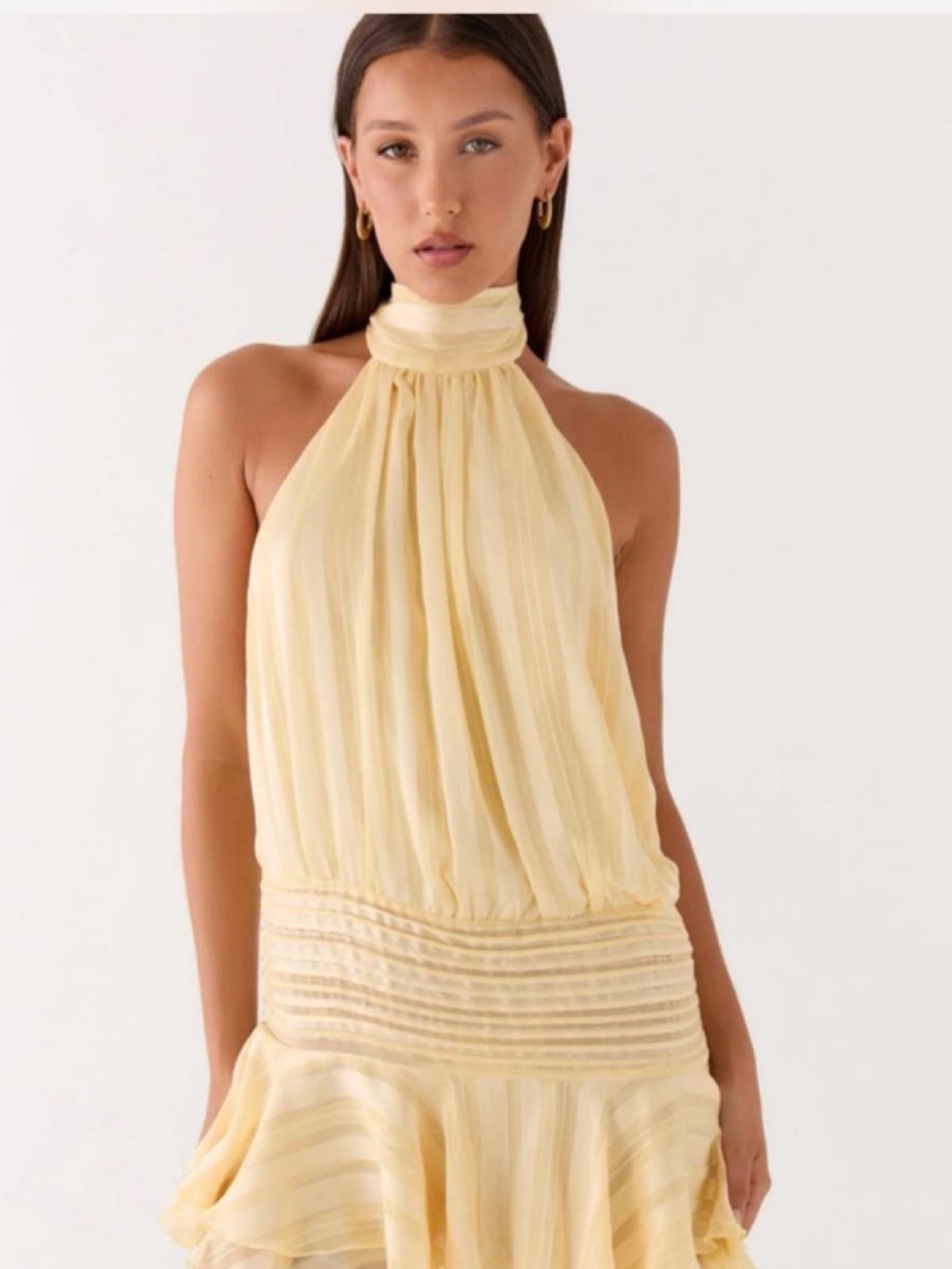 Peppermayo Willow Chiffon Mini Dress 💛